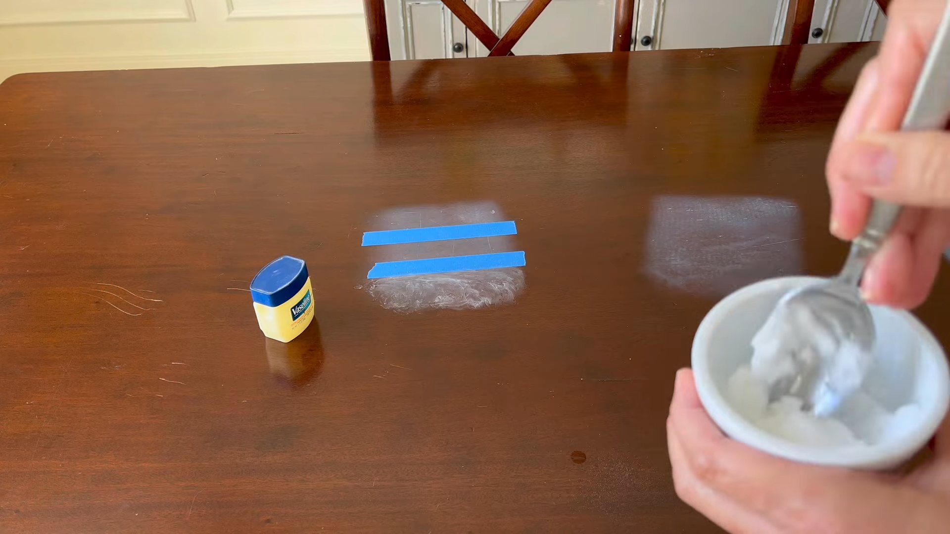 DIY Heat Stain Removal Wood