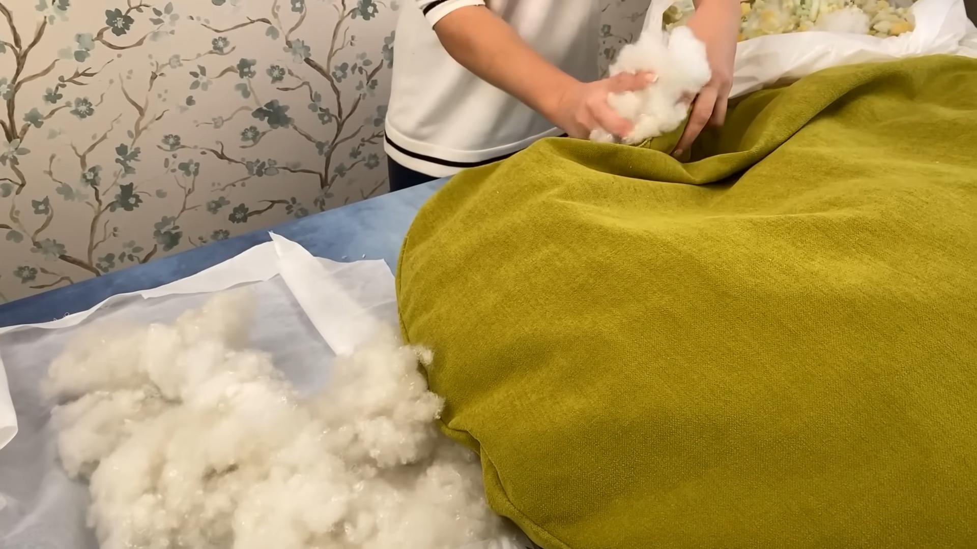 DIY floor puff cushion